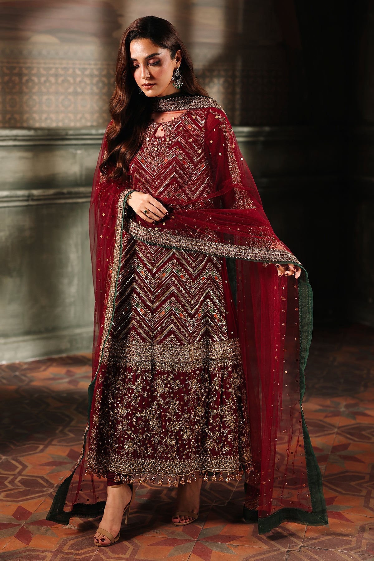 4-PC Charizma Unstitched Luxury Collection DJW5-03
