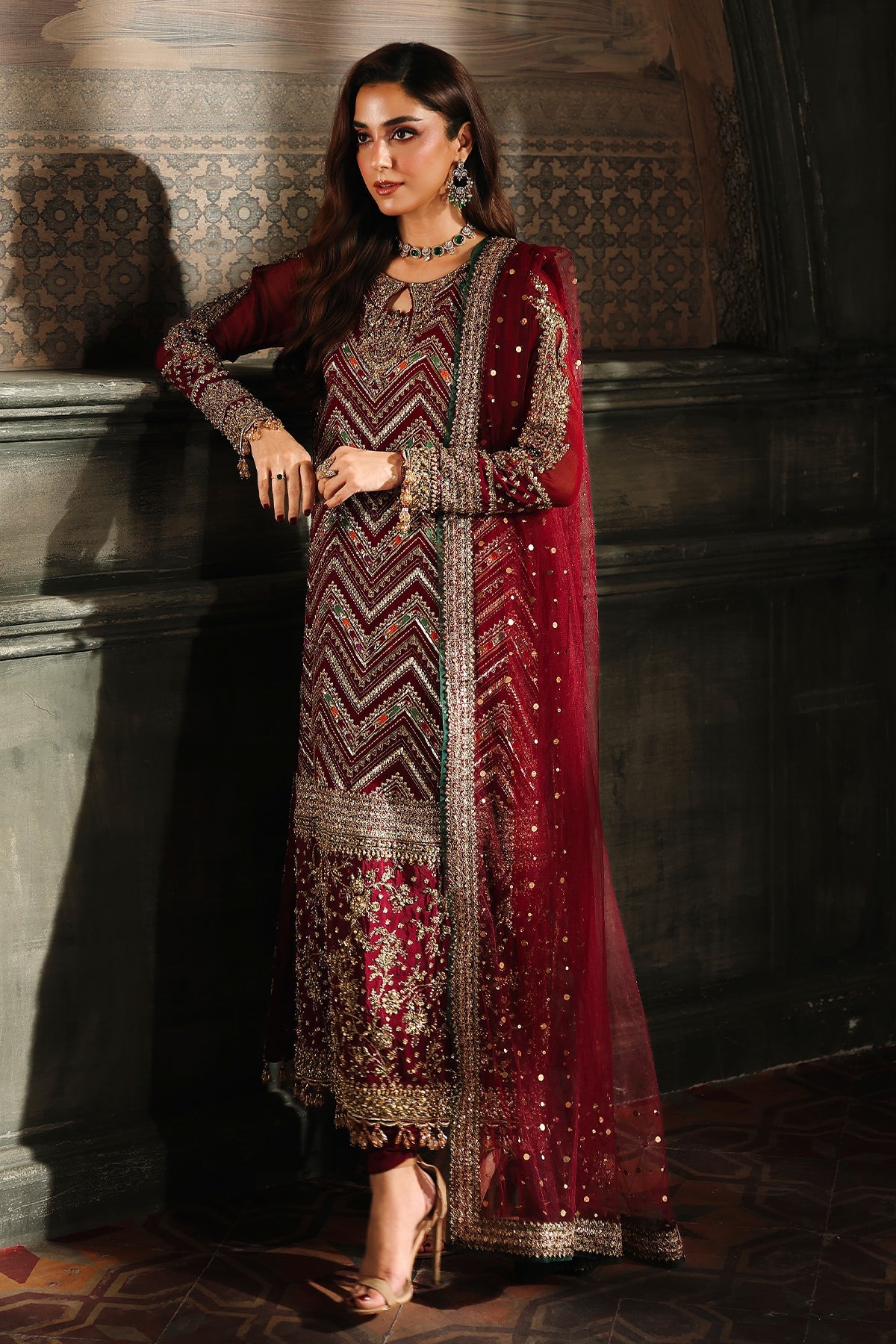 4-PC Charizma Unstitched Luxury Collection DJW5-03