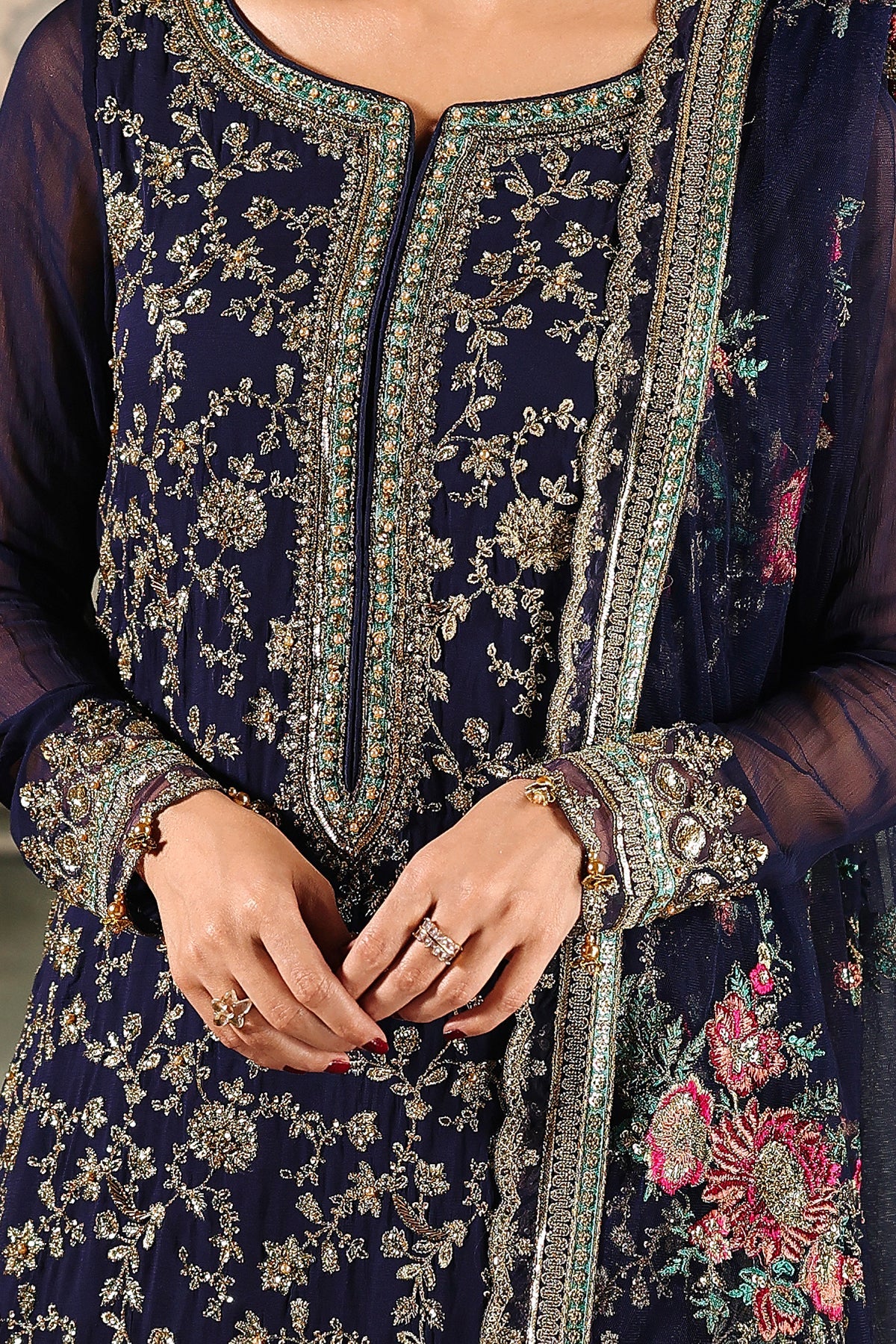 4-PC Charizma Unstitched Luxury Collection DJW5-01