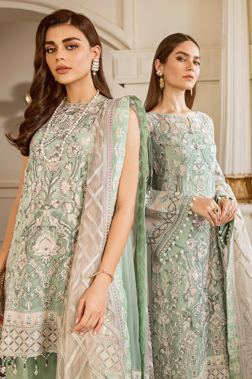 EMBROIDERED NET CH06-05 UNSTITCHED