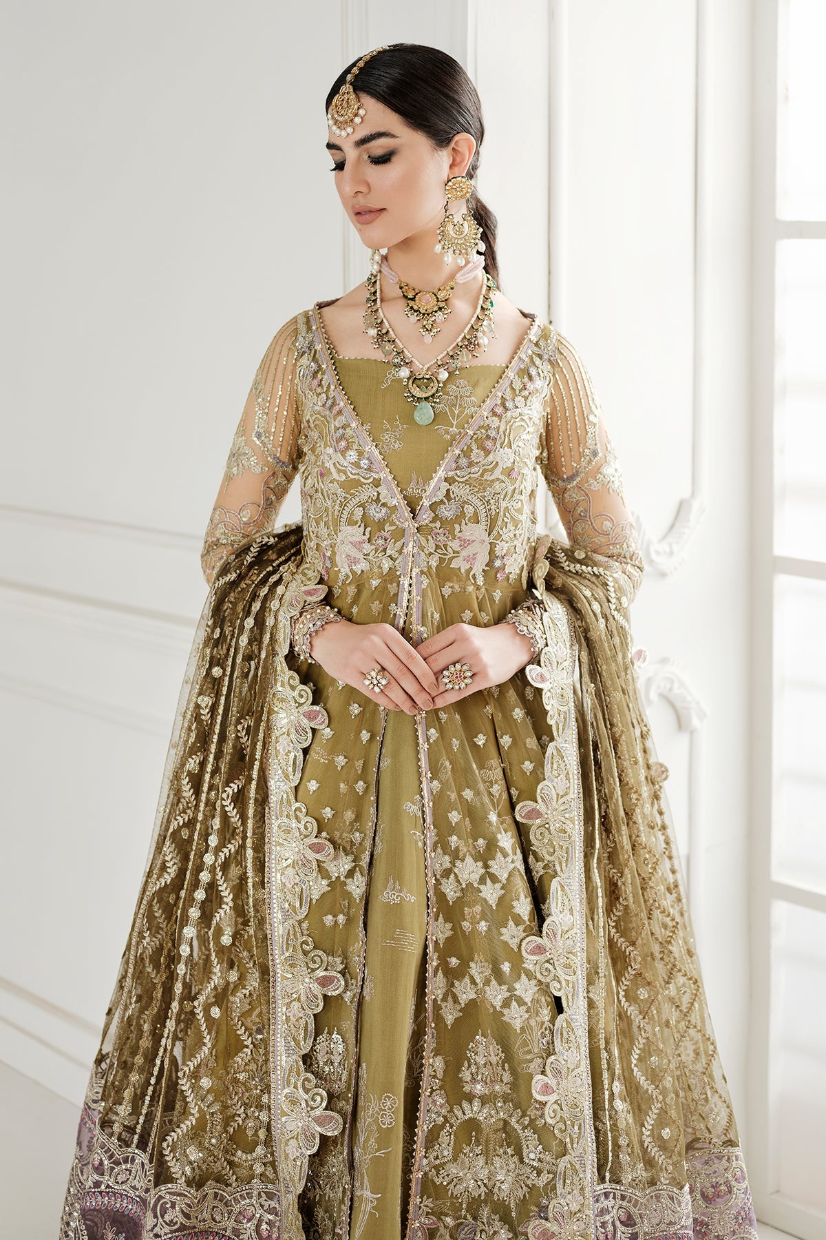 EMBROIDERED NET CH10-02 UNSTITCHED