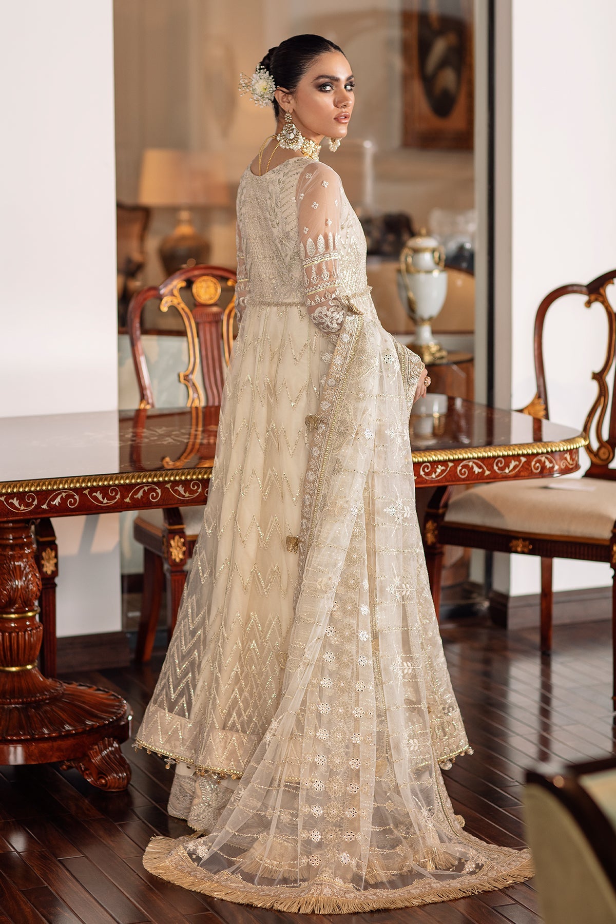 EMBROIDERED NET CH09-05 UNSTITCHED