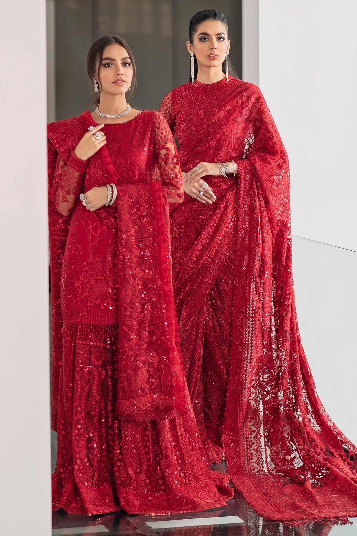 EMBROIDERED NET CH09-06 UNSTITCHED