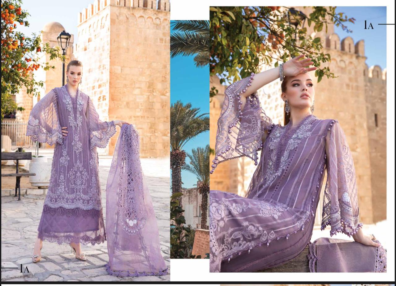 Maria B Lawn Lilac Color most Pretty Copy