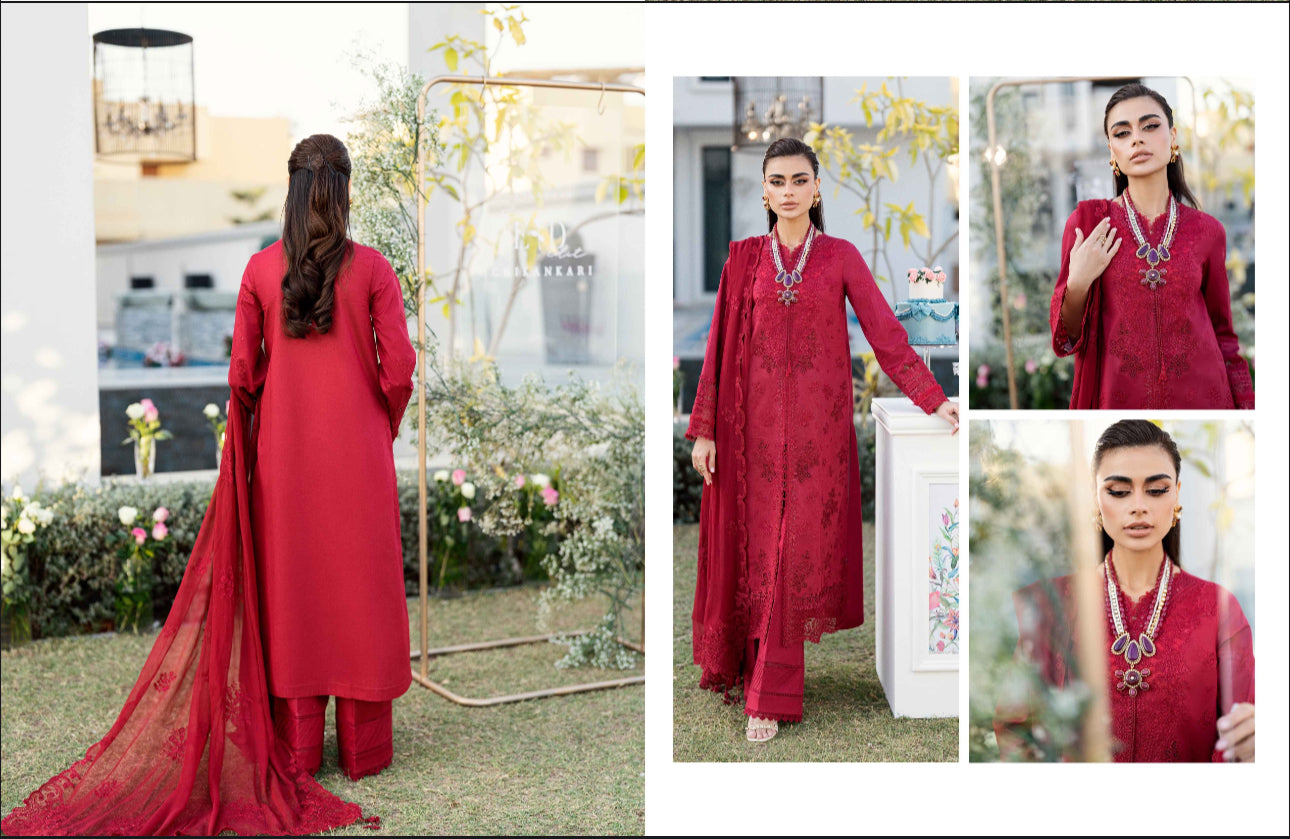 CS-02 Qalamqar Eid Chikankari 2025 | Original Lera