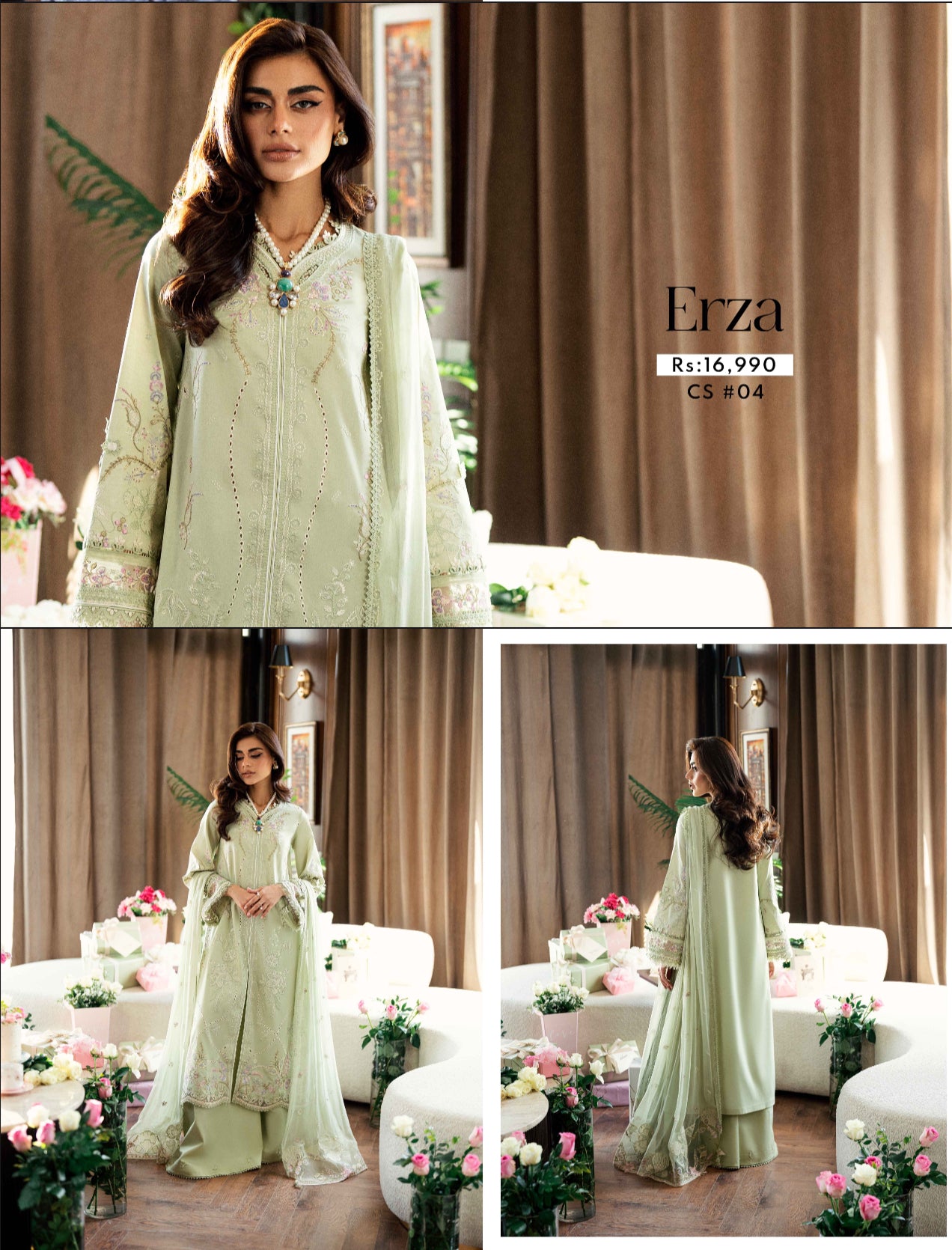 Qalamqar Eid Edit Lawn Chikankari Original