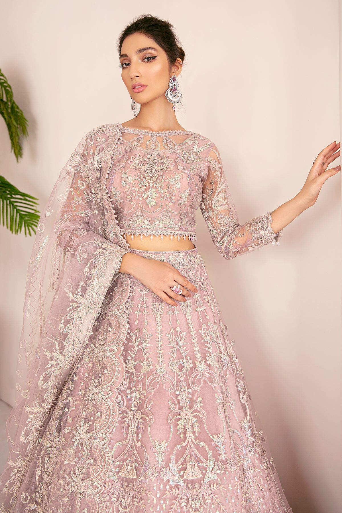 EMBROIDERED NET CH08-01 UNSTITCHED
