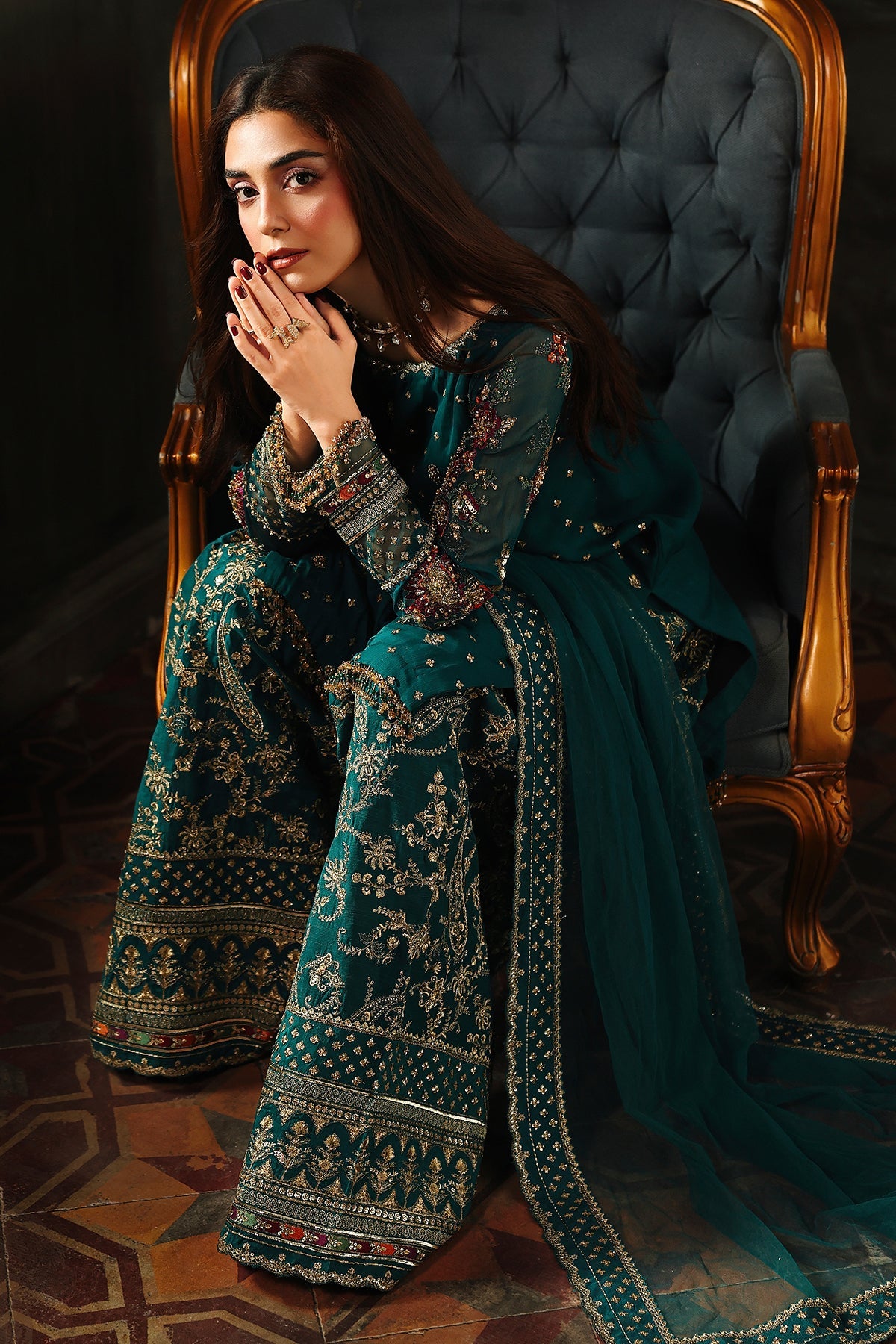 4-PC Charizma Unstitched Luxury Collection DJW5-04