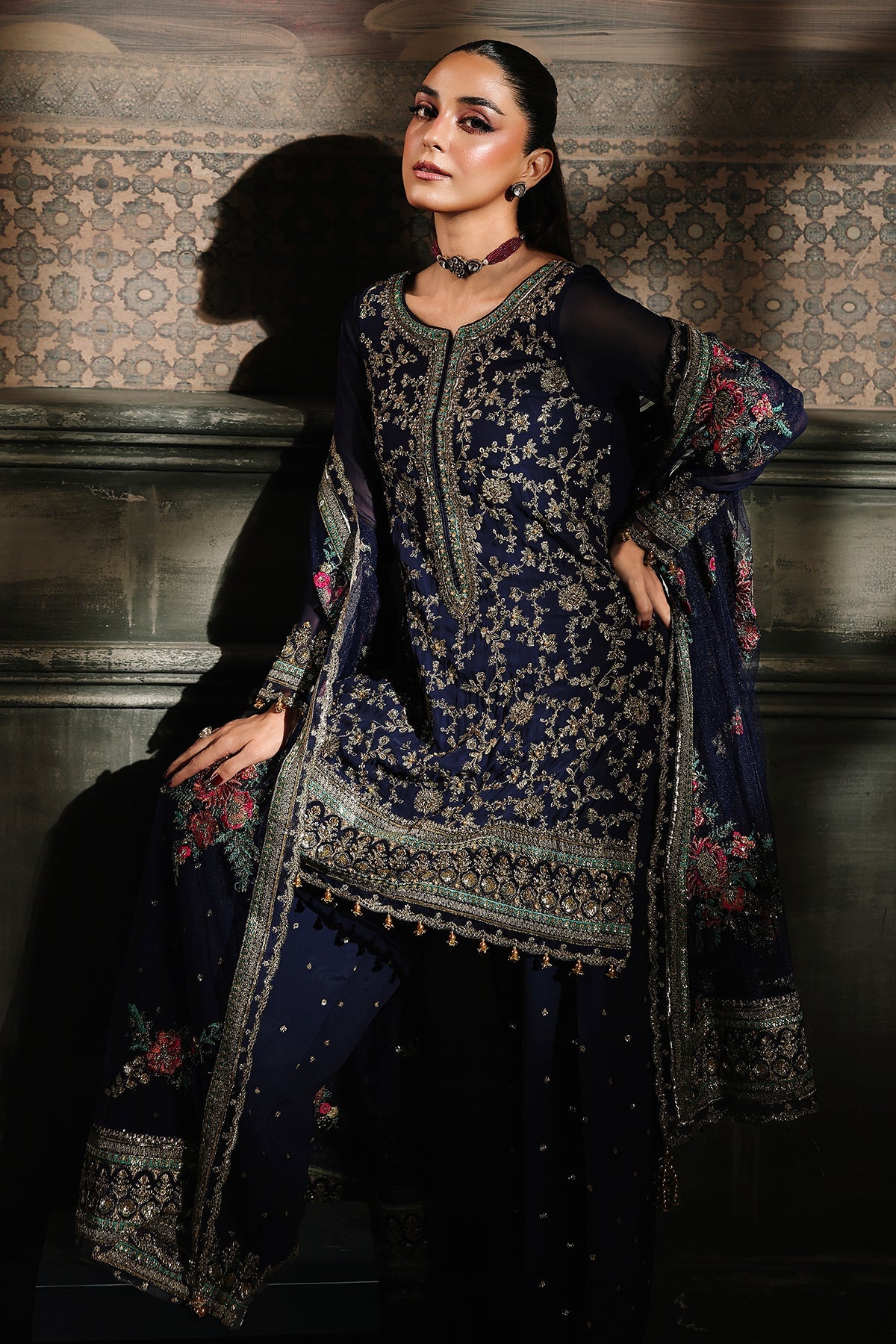 4-PC Charizma Unstitched Luxury Collection DJW5-01