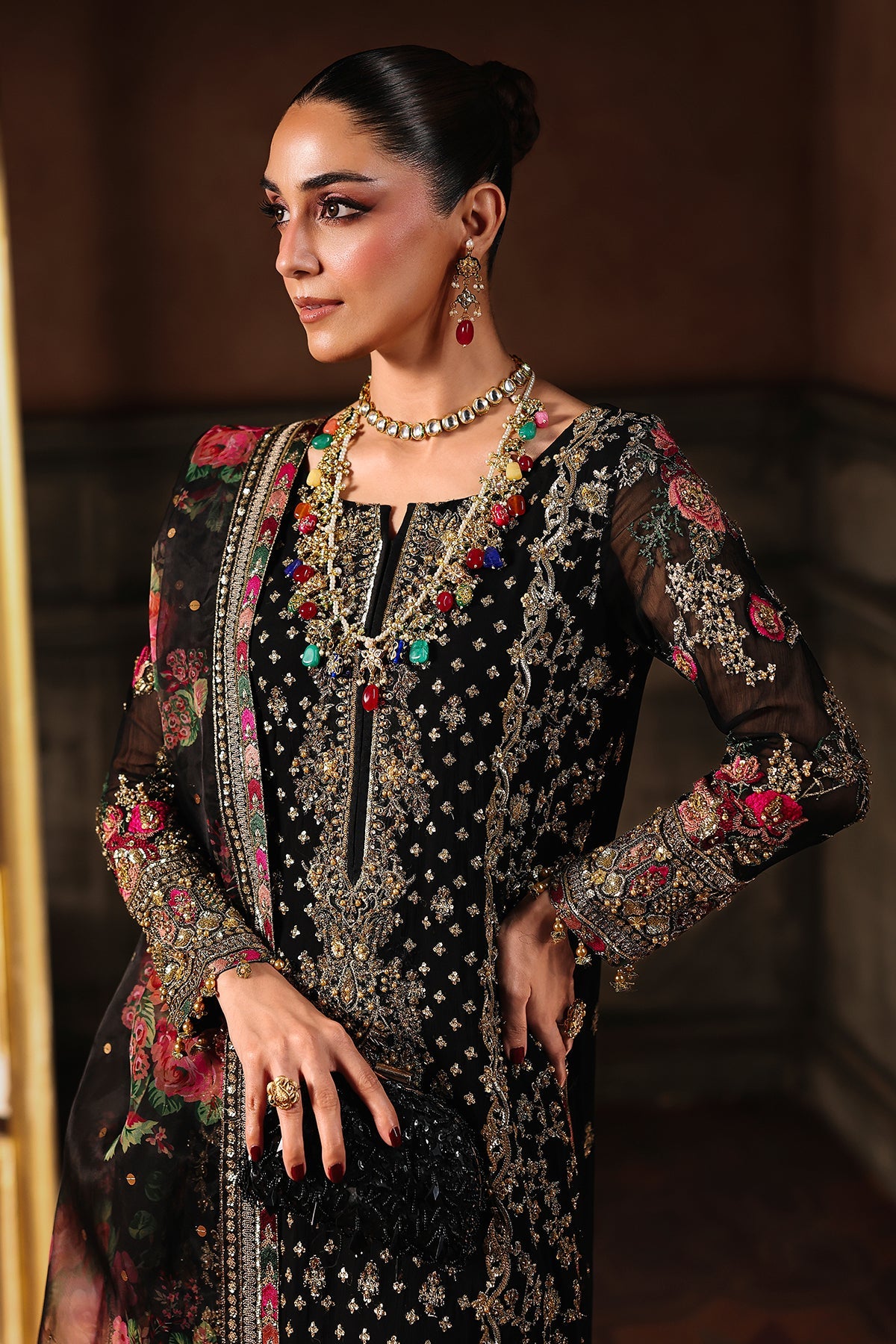 4-PC Charizma Unstitched Luxury Collection DJW5-05