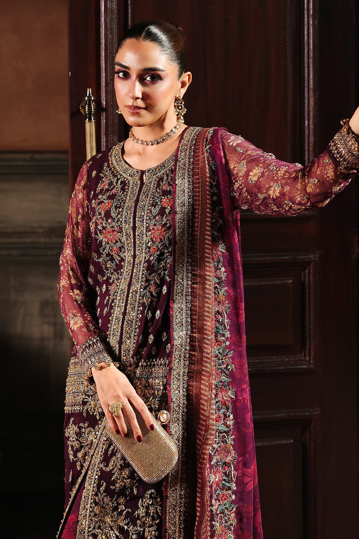 4-PC Charizma Unstitched Luxury Collection DJW5-07
