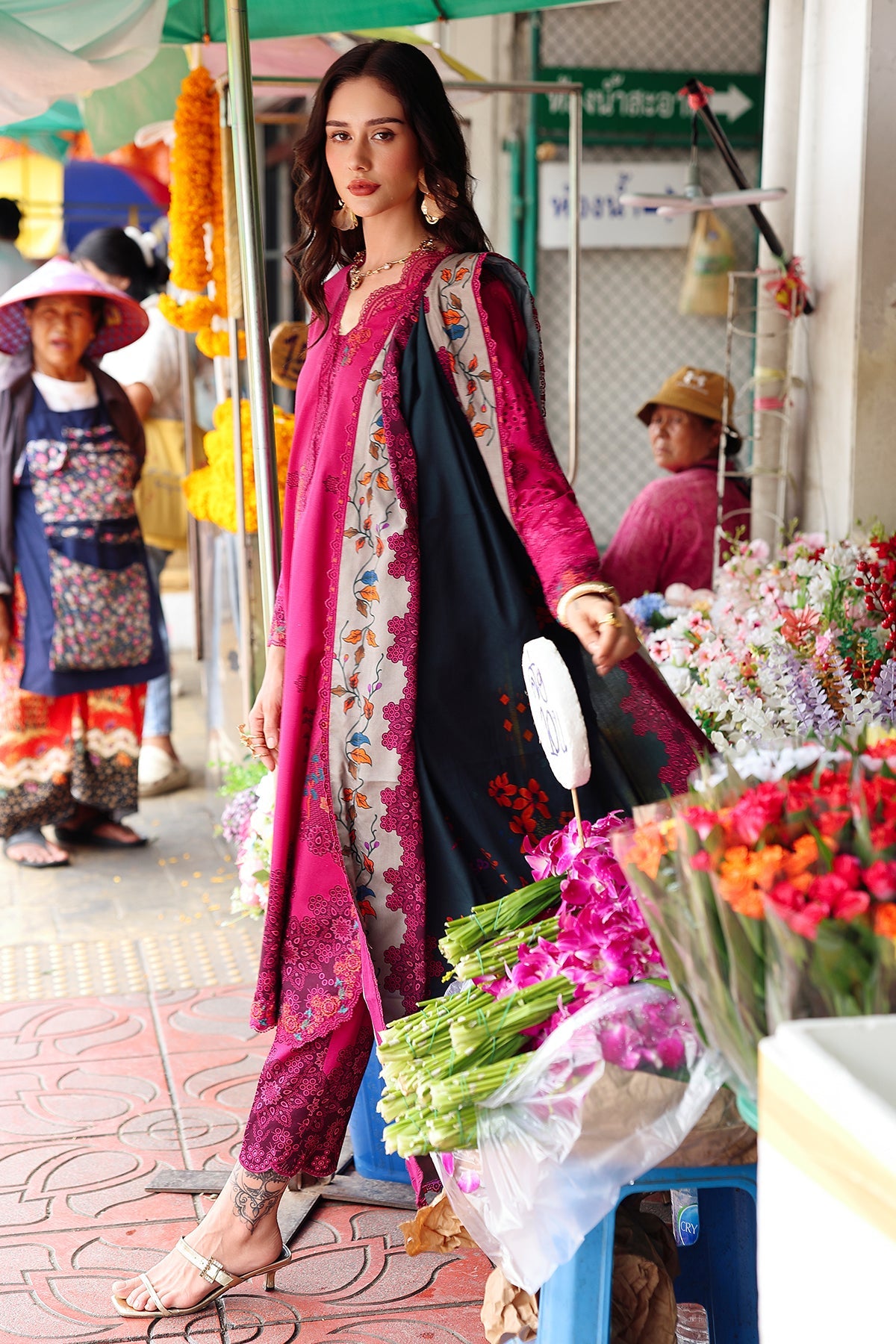 3-PC Unstitched Embroidered Linen Collection ANW6-06