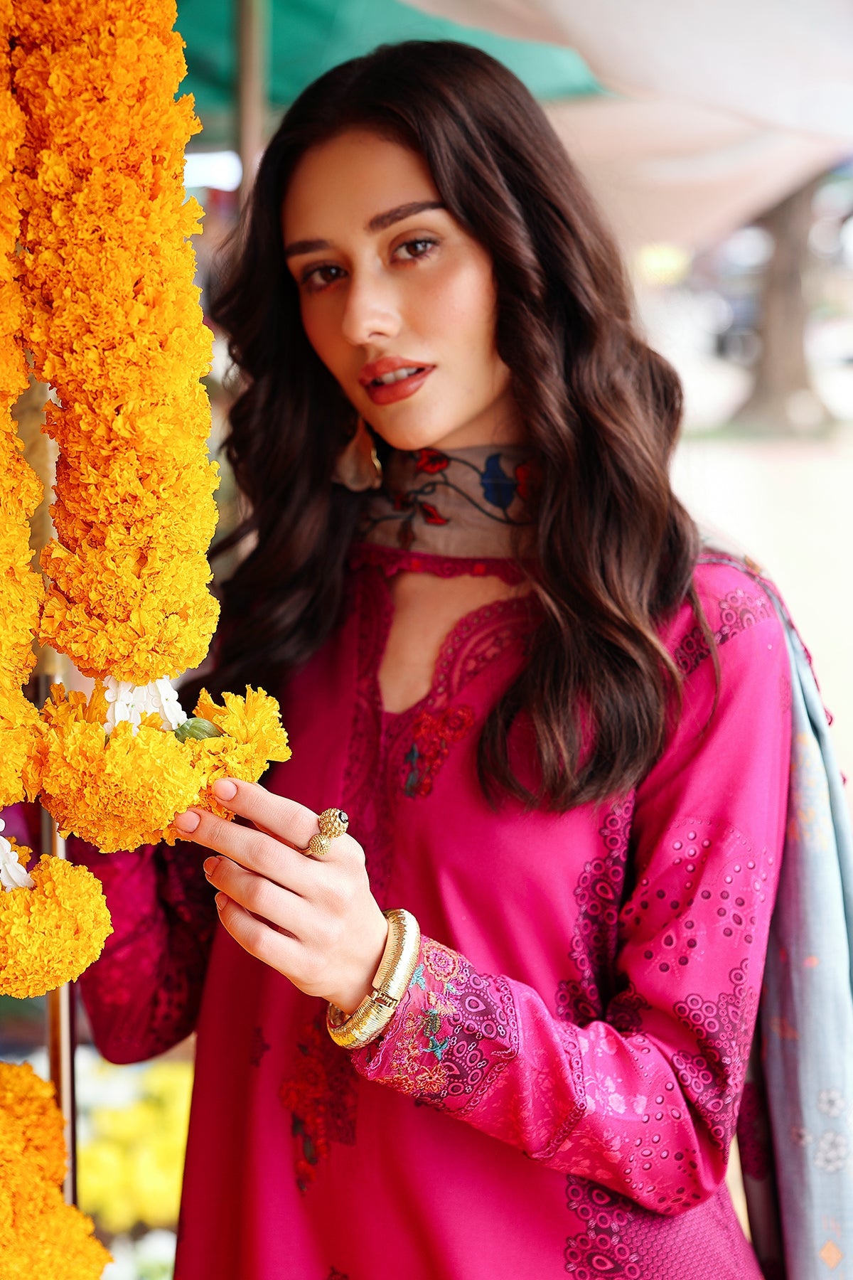 3-PC Unstitched Embroidered Linen Collection ANW6-06