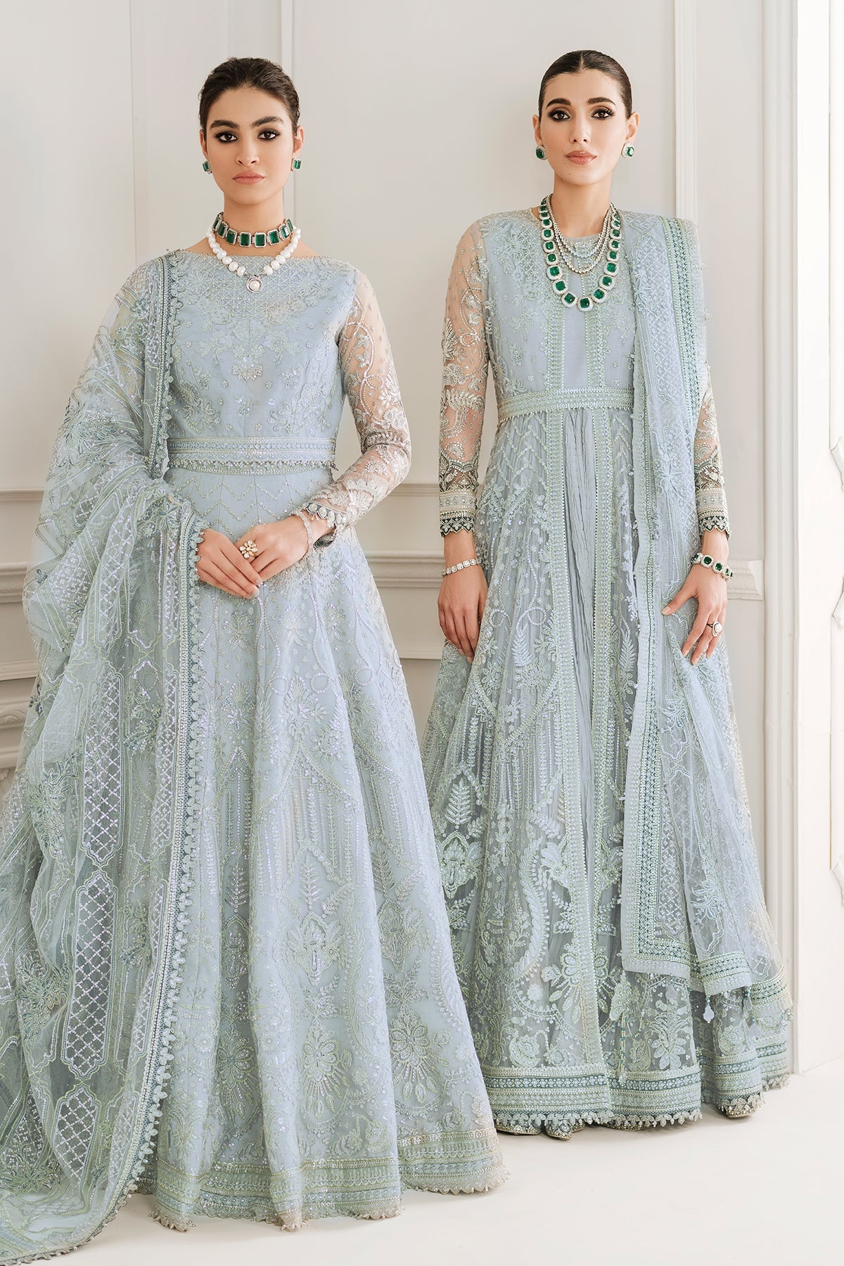 EMBROIDERED NET CH10-05 UNSTITCHED
