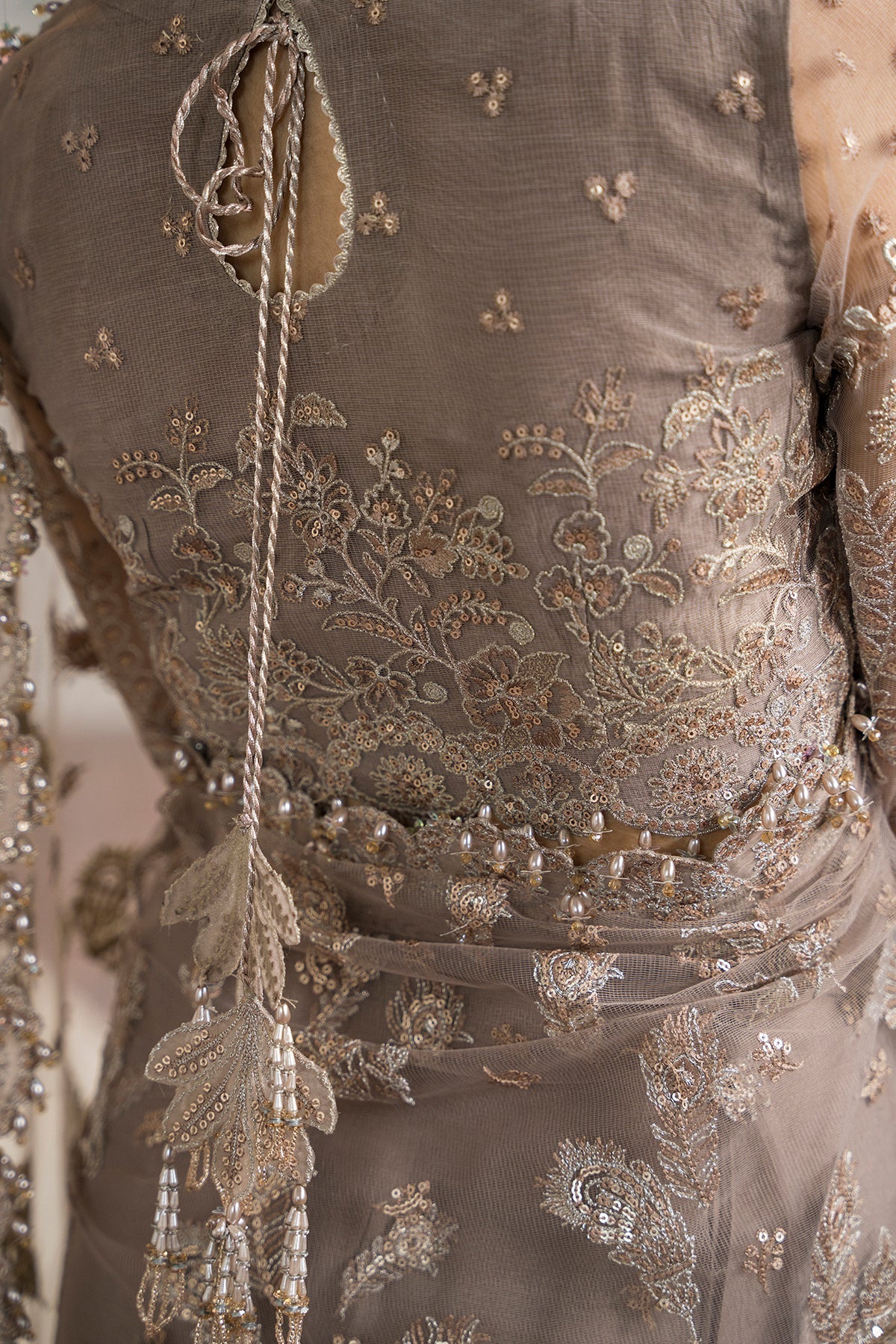 EMBROIDERED NET CH12-06 UNSTITCHED