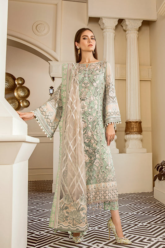 EMBROIDERED NET CH06-05 UNSTITCHED