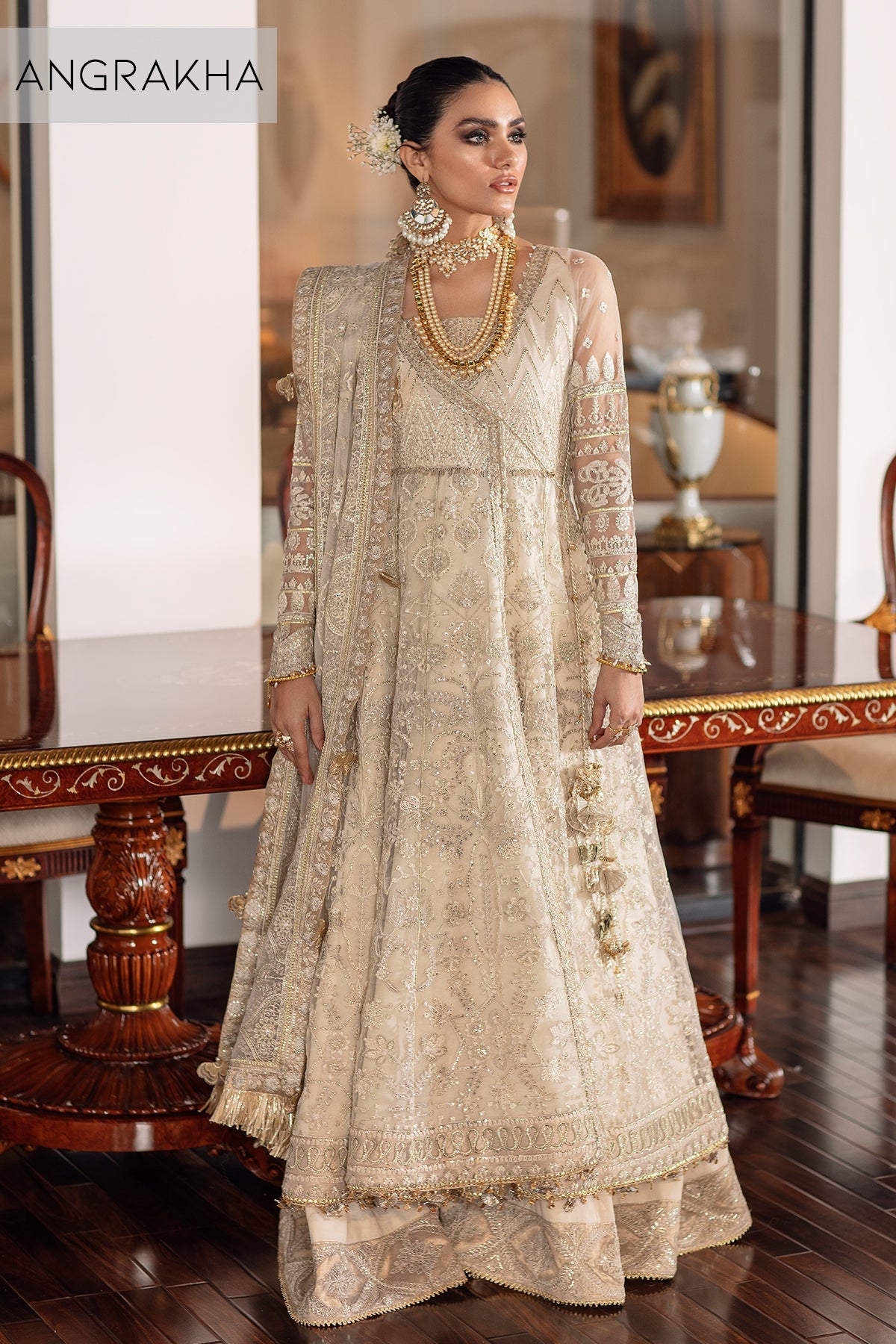 EMBROIDERED NET CH09-05 UNSTITCHED