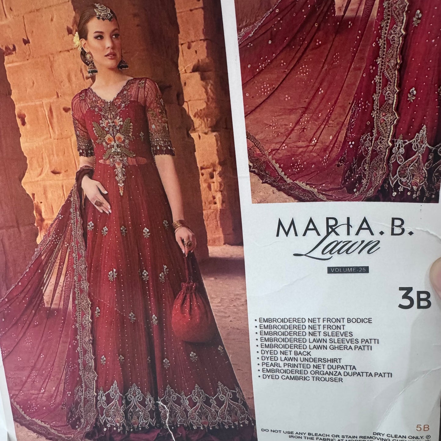 Maria B Lawn Maxi Same as original