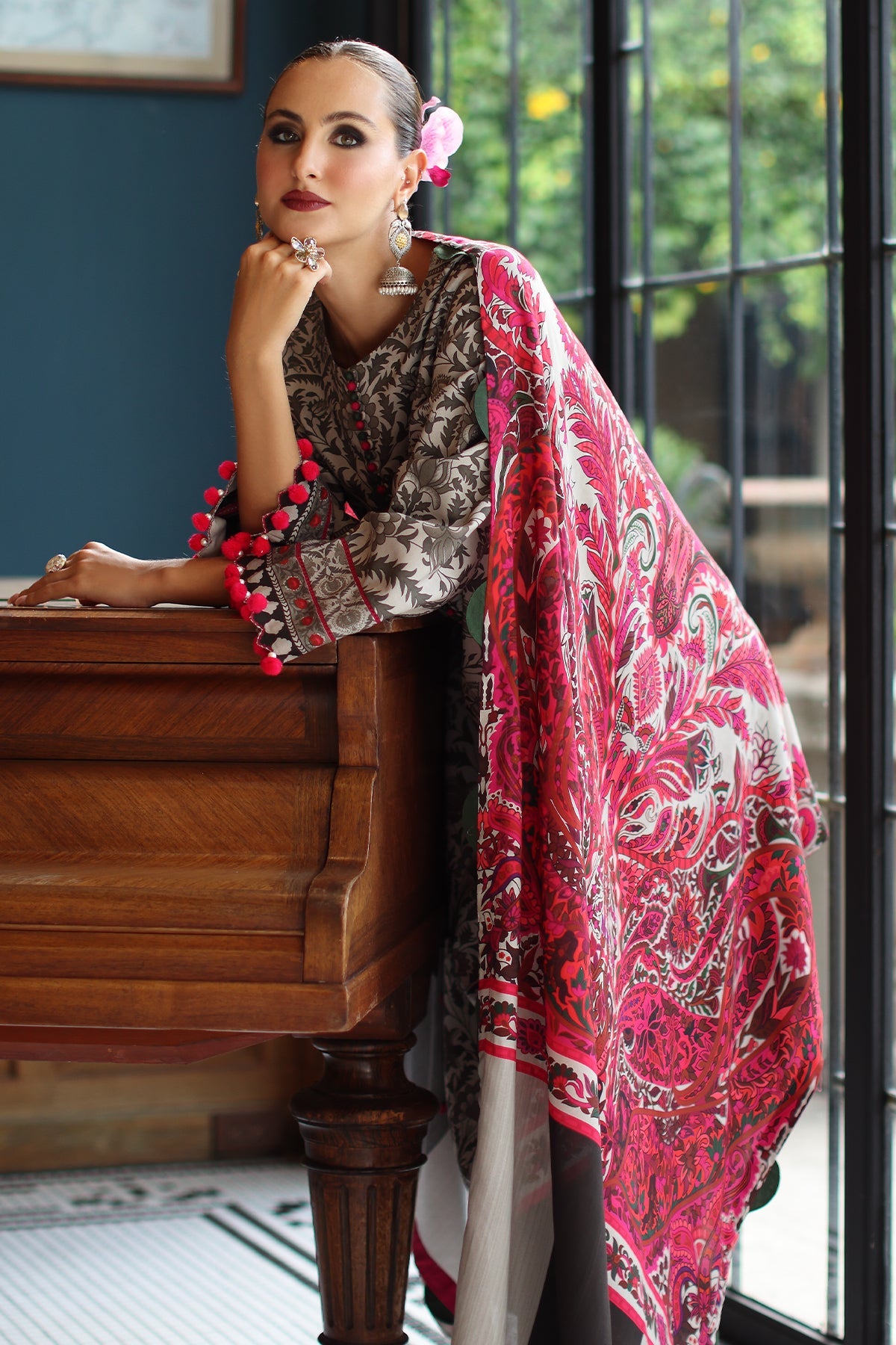 3-PC Unstitched Printed Linen Collection CPW5-09