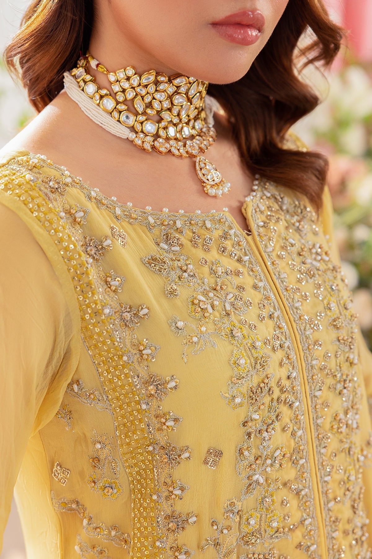Charizma Diamond Dust Embroidered Luxury Chiffon Unstitched 3Pc Suit DD5-02