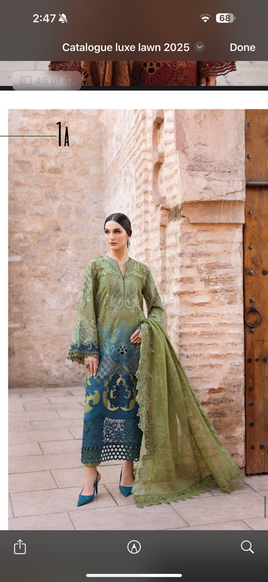 1A - Maria B Original Embroidered Lawn 2025