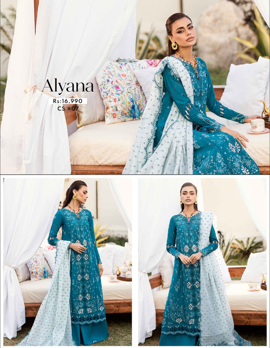 CS-07 Qalamqar Chikankari Eid Edit | Alyana