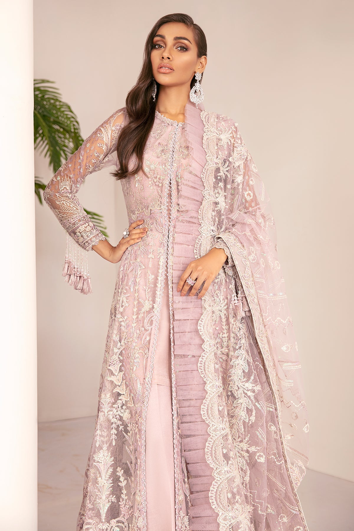 EMBROIDERED NET CH08-01 UNSTITCHED