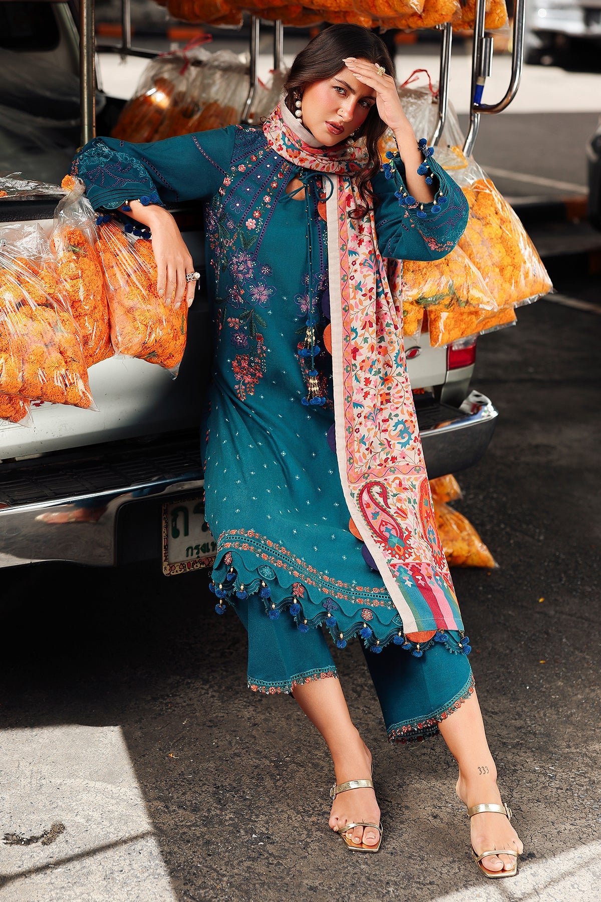 3-pc Unstitched Wool Shawl Collection PSW5-06