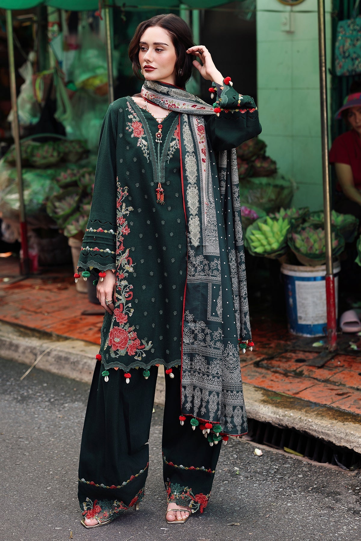 3-pc Unstitched Wool Shawl Collection PSW5-04