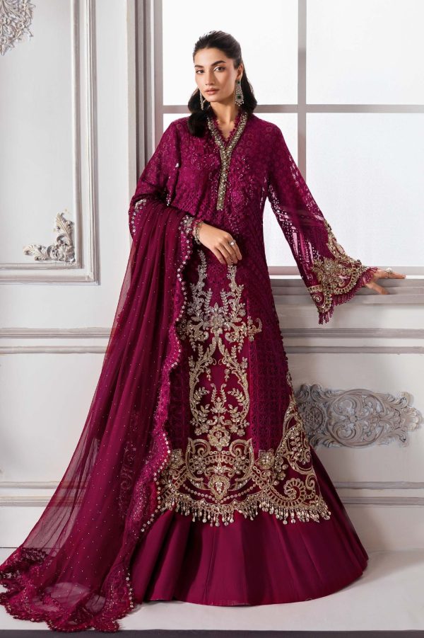 Maria B Luxury Unstitched Embroidered Chiffon Suit BD-3003 Party Wear