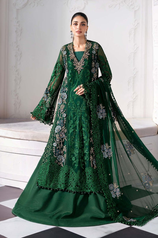 Maria.B | Unstitched Embroidered Chiffon Suit | BD-3008