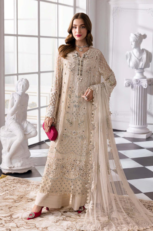Maria.B | Unstitched Embroidered Chiffon Suit | BD-3007